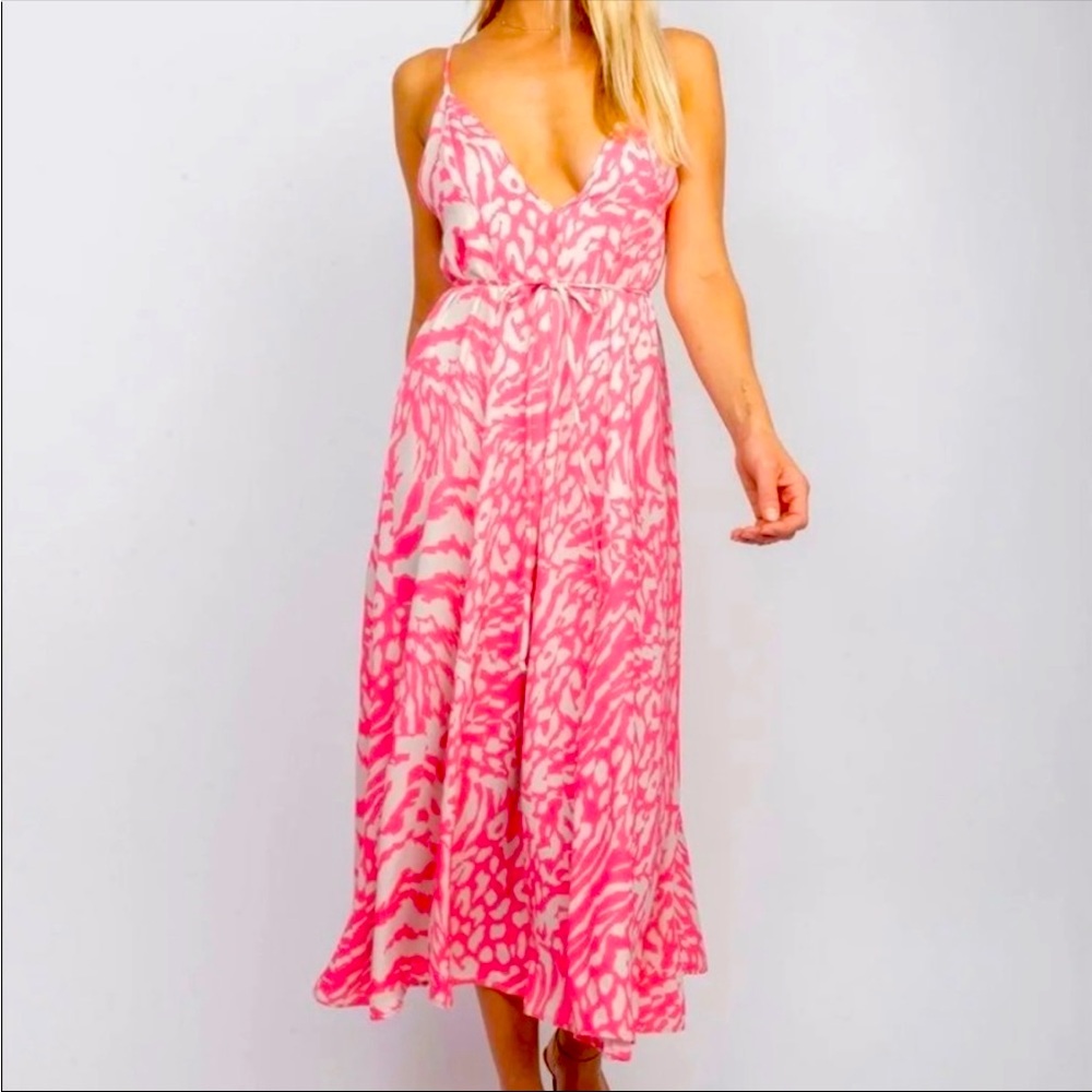 Resa Pink Animal Print Dress